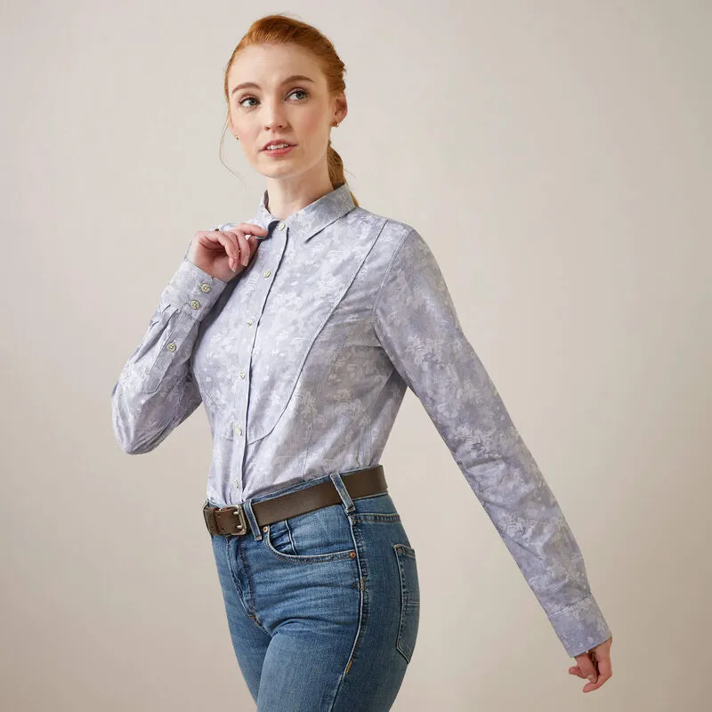 Ariat Muir Long Sleeve Blouse - Blue Jacquard
